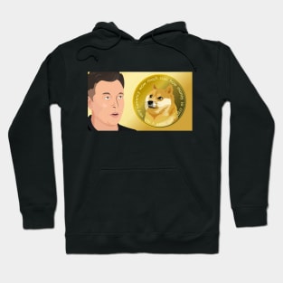 Doge and Elon cryptocurrency Hoodie